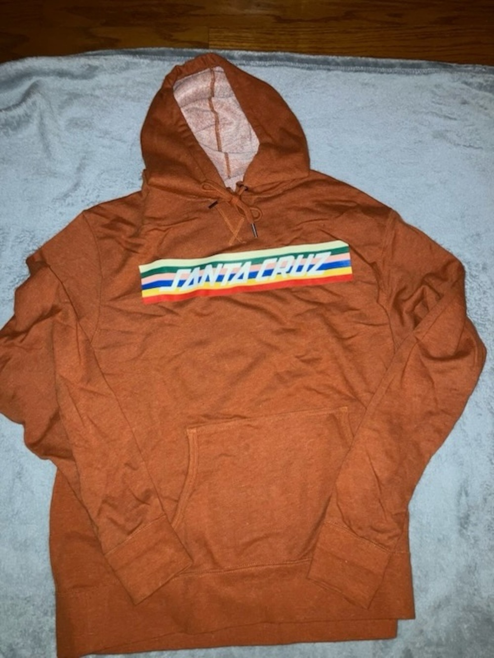 Santa Cruz Skateboards Men's/Women’s Rust Hoodie with Retro Stripe Logo
